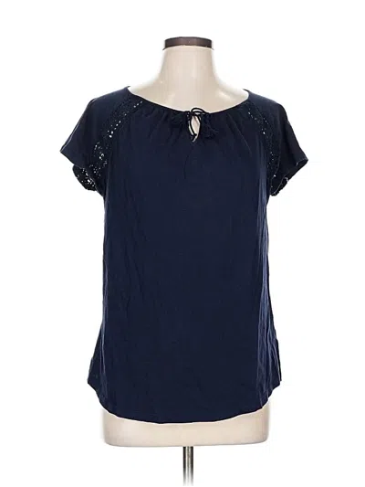 Pre-owned Polo Ralph Lauren Short Sleeve Blouse In Blue