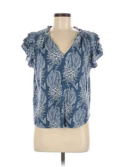 Pre-owned Polo Ralph Lauren Short Sleeve Blouse In Blue