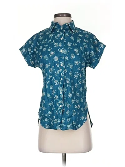 Pre-owned Polo Ralph Lauren Short Sleeve Blouse In Blue