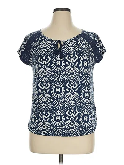 Pre-owned Polo Ralph Lauren Short Sleeve Blouse In Blue