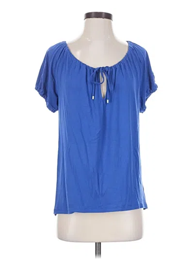 Pre-owned Polo Ralph Lauren Short Sleeve Blouse In Blue
