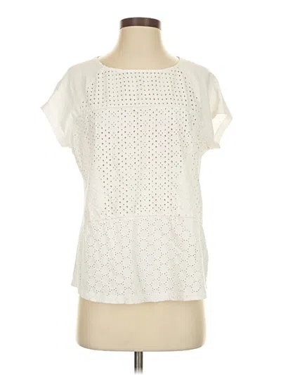 Pre-owned Polo Ralph Lauren Short Sleeve Blouse In Ivory