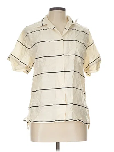 Pre-owned Polo Ralph Lauren Short Sleeve Blouse In Ivory