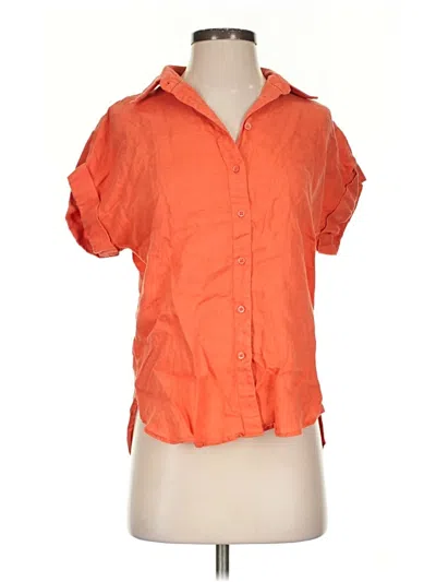 Pre-owned Polo Ralph Lauren Short Sleeve Blouse In Orange