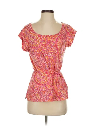 Pre-owned Polo Ralph Lauren Short Sleeve Blouse In Pink