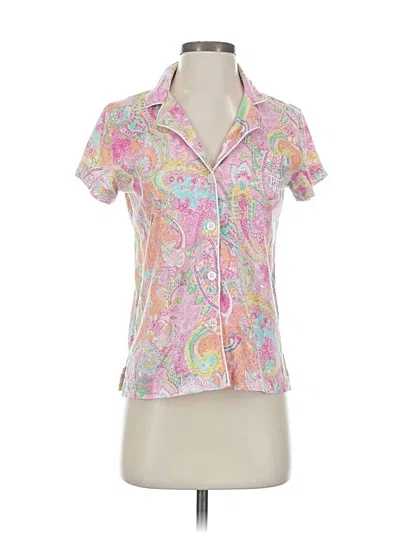 Pre-owned Polo Ralph Lauren Short Sleeve Blouse In Pink
