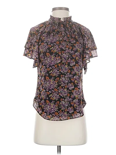 Pre-owned Polo Ralph Lauren Short Sleeve Blouse In Purple