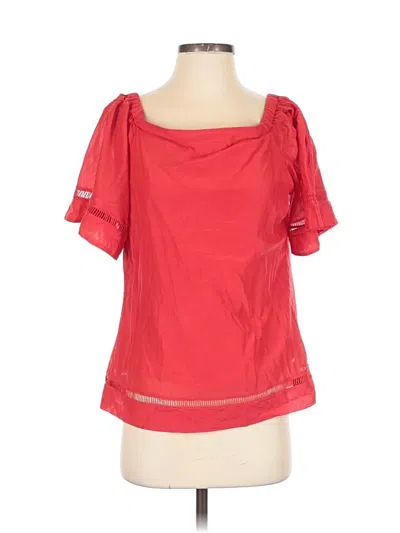 Pre-owned Polo Ralph Lauren Short Sleeve Blouse In Red