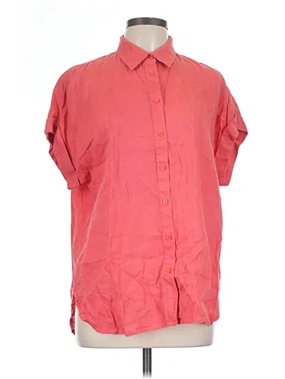 Pre-owned Polo Ralph Lauren Short Sleeve Blouse In Red