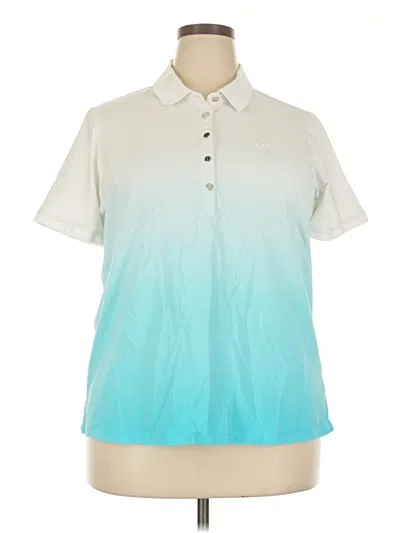 Pre-owned Polo Ralph Lauren Short Sleeve Blouse In Teal