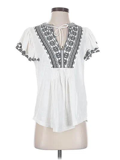 Pre-owned Polo Ralph Lauren Short Sleeve Blouse In White