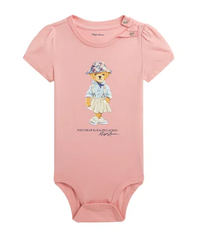 Polo Ralph Lauren Short-sleeve Bodysuit In Pink