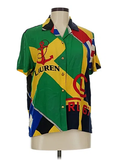 Pre-owned Polo Ralph Lauren Short Sleeve Button Down Shirt In Green