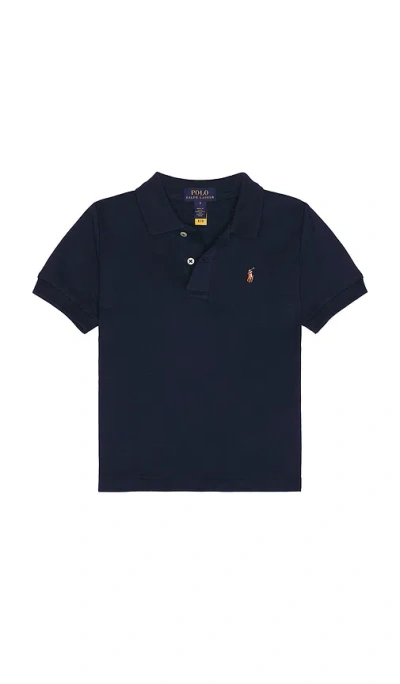 Polo Ralph Lauren Short Sleeve Cotton Interlock Knit Polo In Blue
