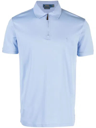 Polo Ralph Lauren Short-sleeve Cotton Polo Shirt In Blue