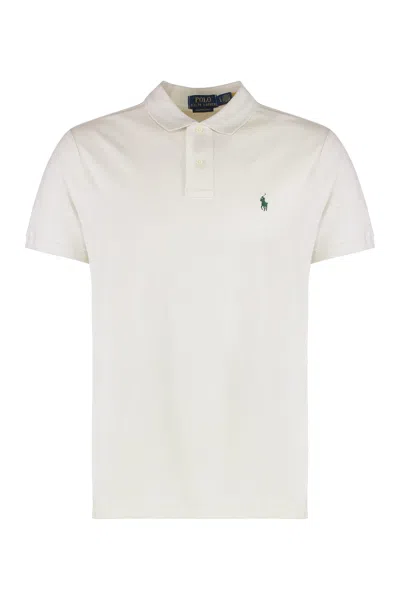 Polo Ralph Lauren Short Sleeve Cotton Polo Shirt In White
