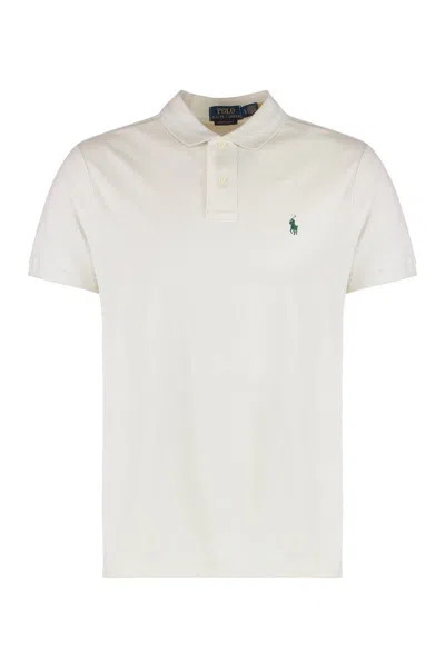Polo Ralph Lauren Short Sleeve Cotton Polo Shirt In White