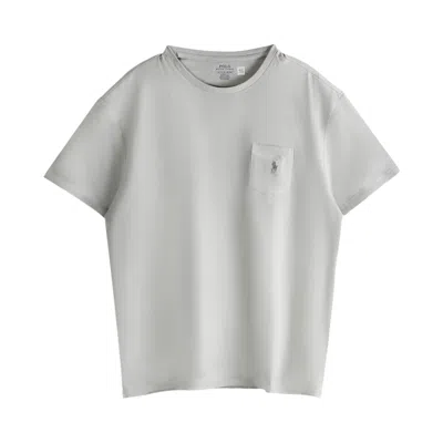 Pre-owned Polo Ralph Lauren Short-sleeve Crewneck Pocket T-shirt 'soft Grey' | Men's Size L In Gray