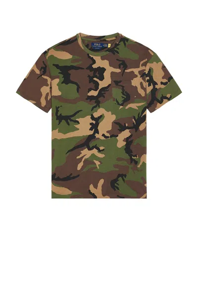 Polo Ralph Lauren Short Sleeve Crewneck Pocket T-shirt In Surplus Camo