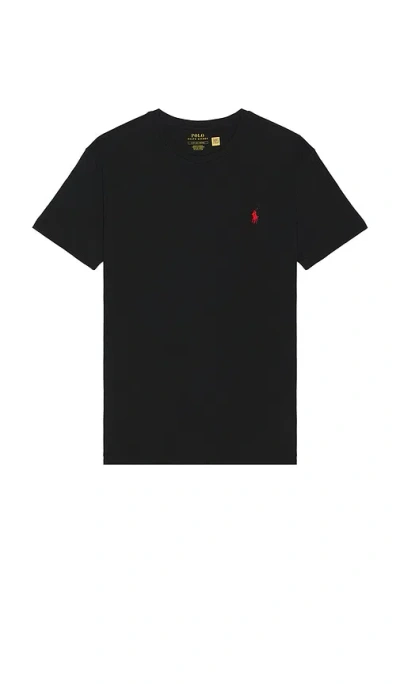 Polo Ralph Lauren Black Cotton T-shirt With Logo