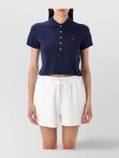 Polo Ralph Lauren Short Sleeve Cropped Polo Top
