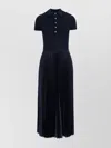 Polo Ralph Lauren Short Sleeve Dress Featuring Pleated Skirt In Black