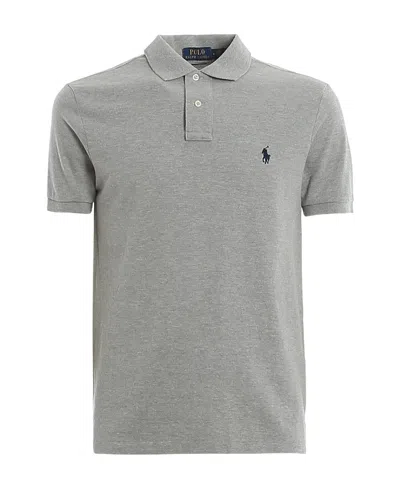 Polo Ralph Lauren Grey Polo Shirt With Pony Detail On The Front