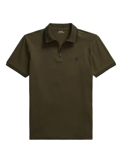 Polo Ralph Lauren Short-sleeve Half-zip Polo Shirt In Green
