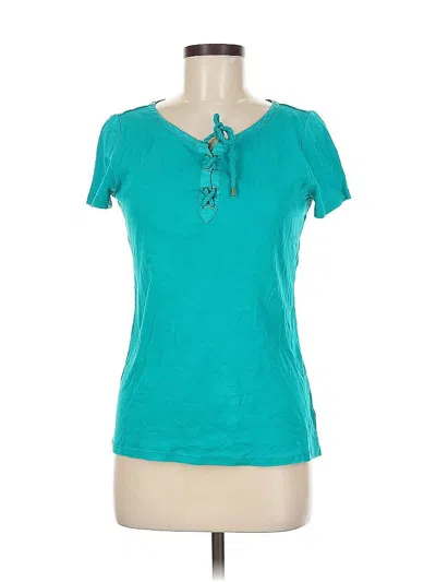 Pre-owned Polo Ralph Lauren Short Sleeve Henley Shirt In Teal
