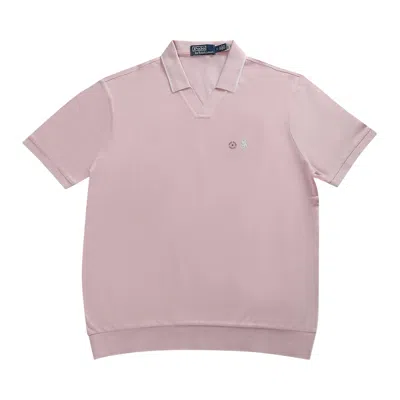 Pre-owned Polo Ralph Lauren Short-sleeve Jaquard Pique Fashioned Jonny Collar Polo 'garden Pink/white' | Men's