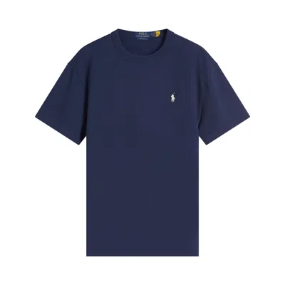 Pre-owned Polo Ralph Lauren Short-sleeve Jersey Knit Crewneck T-shirt 'navy' | Blue | Men's Size L