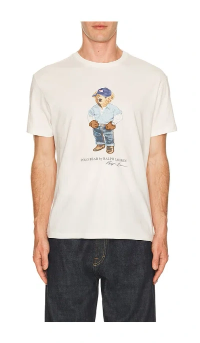 Polo Ralph Lauren Short Sleeve Jersey Knit Novelty Denim Bear Tee In Multi