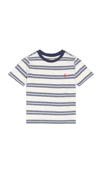Polo Ralph Lauren Short Sleeve Jersey Knit Striped Crewneck T-shirt In Multi