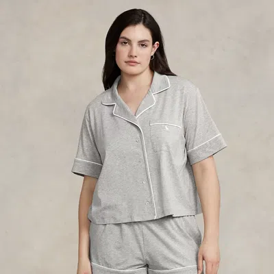 Polo Ralph Lauren Short-sleeve Jersey Pyjama Set In Grey