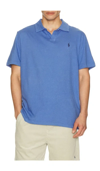 Polo Ralph Lauren Short Sleeve Johnny Collar Polo In Blue