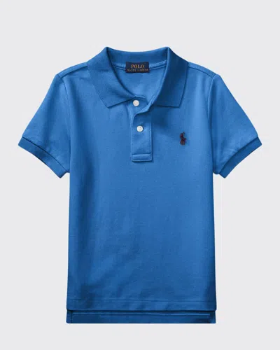 Polo Ralph Lauren Kids' Short-sleeve Logo Embroidery Polo Shirt In Blue