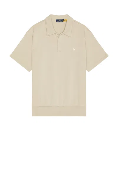 Polo Ralph Lauren Short Sleeve Loopback Terry Polo Sweatshirt In Stonewear Grey