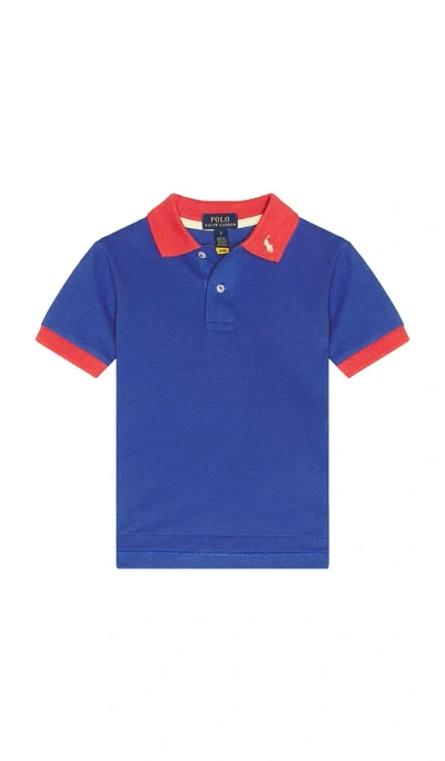 Polo Ralph Lauren Short Sleeve Mesh Collared Polo Shirt In Blue