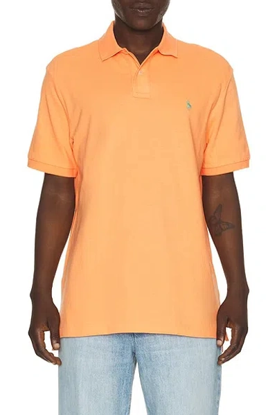 Polo Ralph Lauren Short Sleeve Mesh Polo In Orange