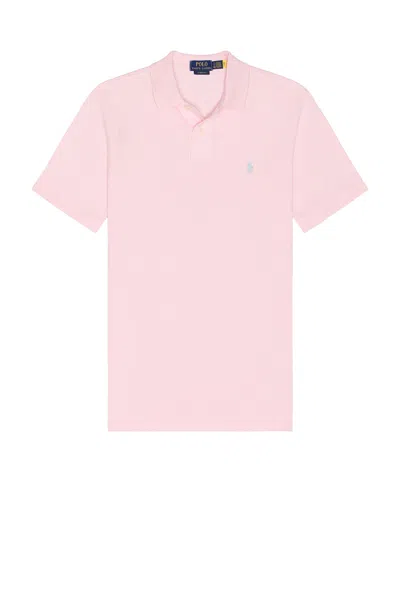 Polo Ralph Lauren Short Sleeve Mesh Polo In Bath Pink
