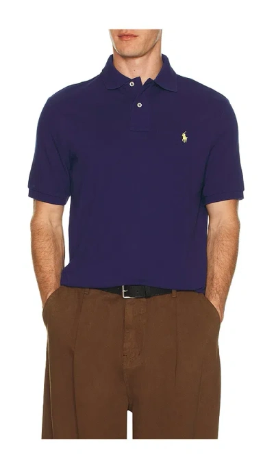 Polo Ralph Lauren Short Sleeve Mesh Polo In Purple