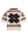 Polo Ralph Lauren Snowflake Mockneck Short-sleeve Sweater In White