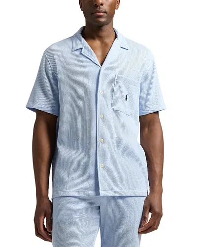 Polo Ralph Lauren Short Sleeve Pajama Shirt In Blue