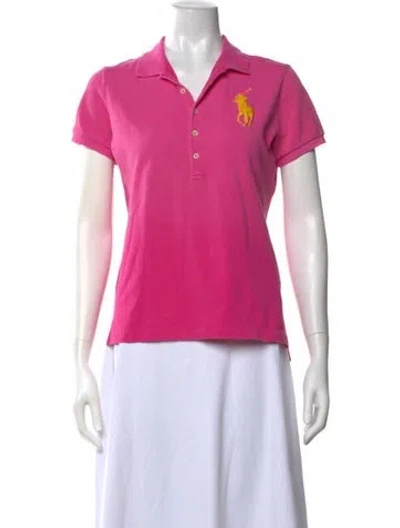 Pre-owned Polo Ralph Lauren Short Sleeve Polo In Pink