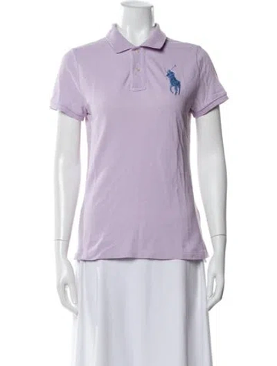 Pre-owned Polo Ralph Lauren Short Sleeve Polo In Purple