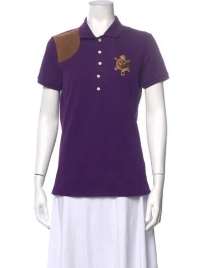 Pre-owned Polo Ralph Lauren Short Sleeve Polo In Purple