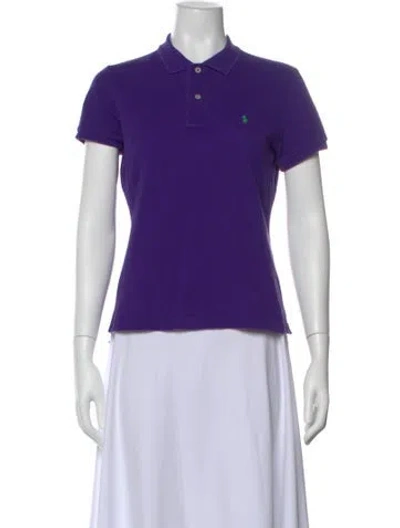 Pre-owned Polo Ralph Lauren Short Sleeve Polo In Purple