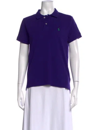 Pre-owned Polo Ralph Lauren Short Sleeve Polo In Purple