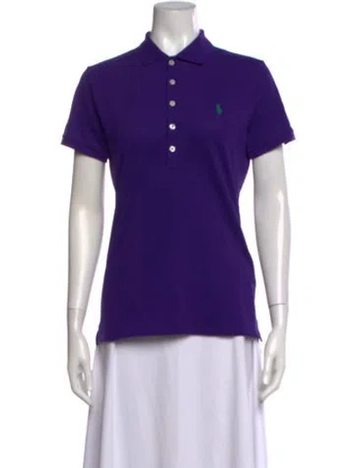 Pre-owned Polo Ralph Lauren Short Sleeve Polo In Purple