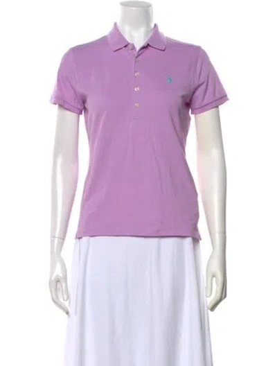 Pre-owned Polo Ralph Lauren Short Sleeve Polo In Purple